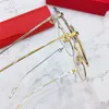 Metal Vintage women men luxury designer Frames Fashion Pilot Eye Transparent Glasses Clear Glass Eyeglasses Myopia Presbyopia Prescription Optical Spectacle