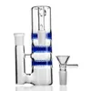 5.5 인치 약 3 개의 레이어 그린 블루 18mm 또는 14mm Ash Cathers Glass Bongs 'Accessories Dab Rigs Herb 흡연