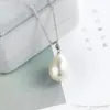 Yhamni Fashion Pearl Zestawy biżuterii 925 Sterling Silver Wisiorek Naszyjnik Zestawy Dla Kobiet Ślub Ślub Water Drop Kolczyki SE1000