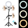 6in Regulável desktop LED selfie Anel Lâmpada Luz withTripod suporte da câmara Ringlight Para YouTube Video Live Photo Photography Studio Maquiagem