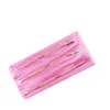 Arte del chiodo lavora Cura Cleaner Nail Spingipelle Set Manicure Pedicure Strumento in oro rosa in acciaio inox push dito pelle guasto