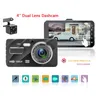 4 tum pekskärmbil DVR 2ch Driving Recorder Car Dash Camera Full HD 1080p 170 ° Wide View Vinkle Dual Lens Night Vision
