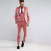 Modny Przycisk One Groomsmen Szal Kapel Groom Tuxedos Men Garnitury Ślub / Prom / Dinner Best Man Blazer (Kurtka + Spodnie + Kamizelka + Kamizelka) A124