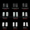 Gel UV acrilico per unghie finte Unghie finte 100 pezzi Estensione per punte per unghie per manicure a mezza copertura naturale / trasparente