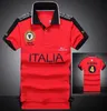 American Fashion Men Racing Polo Camicie Big Pony Ricamo Manica corta Polo da corsa Sport Argentina / Spagna / Brasile / ITALIA / Germania / Emirati Arabi Uniti / USA / Regno Unito