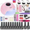 80/54 / 36W lâmpada UV 10 Gel cor das unhas Kit polonês Manicure Set Nail Polish Set UV Extensão Gel elétrica Manicure ferramentas da broca