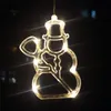 Lumières de ventouse de Noël LED cloche de vacances bonhomme de neige ange sucer guirlandes suspendues batterie fenêtre de noël lumières de ventouse 3859856