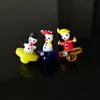 Cartoon Snowman Glass Carb Cap For Quartz Banger Smoking Accessories Colorful High Quality Cute Caps Dab Tool