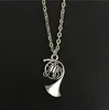 Nouvelle mode tibétaine argent corne française trompette pendentif colliers breloques pour femmes Collier ras du cou Wicca païen gothique bijoux