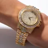 أزياء رجال الساعات الكاملة الماس المثلج مشاهدة Hip Hop Gold Silver Watch عالي الجودة