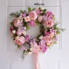 Artificial Fake Flowers Penoy Wreath Door Hanging Wall Garland Silk Flowers Floral for Christmas Home Wedding Party Decoration