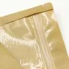 100 pièces auto-scellant fermeture éclair en plastique emballage au détail paquet Kraft papier sac Ziplock fermeture éclair sacs de rangement paquet fournitures de cuisine