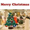 DIY Felt julgran satt med 26 avtagbara ornament Xmas hand hantverk dekorationer för hem dekoration 3ft
