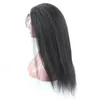 Kinky Yaki Straight 44 134および136 Lace Frontal Wig for Woman4744092