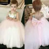 Princess Flower Girl Dresses For Weddings Kids Pageant Gowns A Line Lace Appliqued Floor Length First Communion Dress