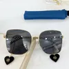 Newest GG0721S Love-heart Pendant Sunglasses for Women UV400 60-18-135 Metal Chain Leg+Detached Pedant decoration fullset Case