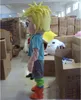 2019 venda fábrica novo personagem Mascot Costume Adult traje mascote Como a moda freeshipping menino do cabelo amarelo