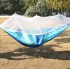 Mosquito Net Hammock 12 Cores 260 * 140 cm Outdoor Parachute Field campo Camping Barraca Jardim Anti-mosquito Camping Swing Swing Bed