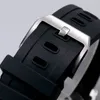 Schwarze Gummigurt Herren Uhren Automatische Bewegung mechanischer Herrenbekleidung Designer Edelstahl Sportwache Militärische Armbanduhren 26433332