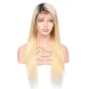 T1B#613 Full Lace Human Wig with Baby Hair Pre Plucked Brazilian Remy Hair Ombre Blonde Lace frontal Human Hair Wigs