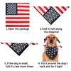 Kreatywny Pet Dog Bib Stripe Gwiazda Podwójna Warstwa Boczna Ameryka Flaga Costume Costume Saliva Ręcznik Krawat