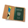 Custodia per passaporto con design a colori della mappa - Custodia in pelle per carta d'identità sottile con blocco RFID Pochette da viaggio Porta carte di credito per donna Uomo