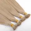 Wholesale Brazilian European I-tip Human 0.5g/ strand 50g Pre-bonded Virgin Remy Human Straight Keratin Hair Extensions