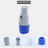 Freeshipping 50 Stück NAC3FCA NAC3FCB PowerCon-Stecker 3-polig 20A 250 V Powercon-Stecker mit CE/RoHS Blau (Eingang) Hellgrau (Ausgang)