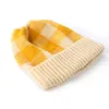 Women's Knitted Hats Autumn And Winter Family Warm Hats Korean Warm Colors Plaid Stripes To keep Warm EEA209