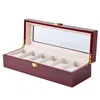 Wooden Paint Watch Box-6 Wide Watch Slots Case,Jewelry Display,Storage Organizer, Men's Gift -Business,Jewelry Box