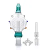 Kit collettore Nector in vetro con punta al quarzo da 14,4 mm punta in acciaio inossidabile dab rig nettare Collettore per tubo fumo accessorio bong per acqua in vetro