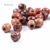 50pcs Dreadlock Bead Wooden Hair Beads Braiding Big Hole Dreadlock Ring Tubes för Extension Tillbehör