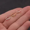 Silver And Gold Color 20gx8mm Nose Piercing Jewelry Cz Hoop Nostril Ring Flower Helix Cartilage Tragus Earring