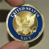 US Navy Sätt på hela Guds rustning Efesierna 6-11-13 Utmaningsmynt, DHL Gratis frakt 24K Guldpläterad Vackert mynt / token