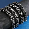 Pulseira gótica de cabeças de caveira para homens, aço inoxidável 316l, esqueleto, corrente, pulseiras masculinas, 23 cm de comprimento, joia masculina de motociclista 11339702177