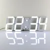 Creative Télécommande Grande LED Numérique Horloge Murale Design Moderne Décor À La Maison 3d Décoration Grande Montre Décorative Blanc / Noir