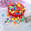 Akrylfat pärlor plast Stora hål Bucket Pärlor Ponnybeads DIY Hand Beaded Material Smycken Tillbehör till Bead Armband Partihandel