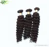 セールヘアバンドルディープウェーブ人間の髪織り3pcsロット未処理マレーシアのレミーヘアエクステンション無料