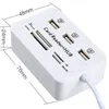 Multi-function Micro USB2.0 Hub 3 Ports Card Reader High Speed Splitter USB Hub Combo All In One For PC Computer