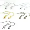 Whoeleale 1000 pz / lotto Ganci per orecchini in metallo argento oro per gioielli fai da te che fanno accessori Ami da pesca con connettore per fili auricolari a sfera