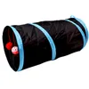 Divertente Pet Cat Tunnel 2 Fori Gioca Tubi Palle Pieghevole Piega Gattino Giocattoli Cucciolo Furetti Coniglio Gioca Cane Tunnel Tubi 25*50 cm