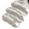 Malaysiska obearbetade mänskliga hår 1b / grå ombrea hårkroppsvåg Billiga jungfruliga hårförlängningar 1b grå 3 buntar 95-105g / stycke