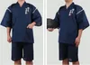2019 hommes Kimono pyjamas ensemble Yukata chemise pantalon imprimé coton respirant été Style japonais ménage nouveau