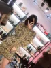 New design european fashion women's lantern long sleeve baroque floral jacquard weave bodycon tunic short dress plus size S M290f