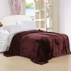 Домашняя мода Super Soft 180x200см Теплый микро плюшевый флис одеяло бросить постели коврика