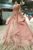 Romantic muslim wedding dresses Vintage High Neck Long Sleeve Lace Applique Princess wedding dress New Design Bridal Gowns robe de3246188