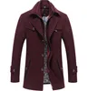 Mens Cappotto Moda Plus Size lana spessa giacca designer solido di colore Slim Outerwear