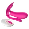 Chauffage automatique pantalon à distance vibrateur point G Clitoris Anal triple jouets sexuels stimulants pour les femmes sangle sur gode portable C18112301