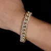 Nouvelle Mode Micro Pave Cubique Zircon Bracelet Tout Glacé 7 "8" Longueur Chaîne Cubaine Hip Hop Bijoux Cadeau