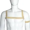 Canottiere sexy Camicia corta da uomo Performance Coppia gay Sexy Divertente Benda elastica Camicia luminosa Muscolo petto Costume da palcoscenico erotico da uomo